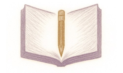 Illustration of a pencil on top of a Bible